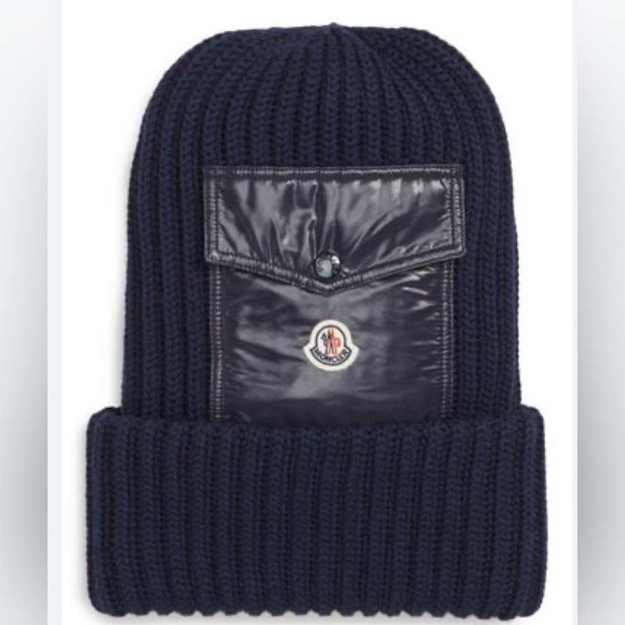 Limited Edition Moncler Unisex Beenie Hat - Black